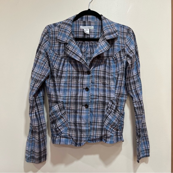 Stewart Brown Organic Button Down Plaid Top - Picture 1 of 6